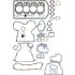 KOMPLET USZCZELEK SILNIKA VICTOR REINZ 01-45420-22 JOHN DEERE 4219D 74-
