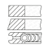 PIERŚCIENIE TŁOKOWE GOETZE 0843200700 0.50 HYUNDAI 2/2/3 2.6D 96-