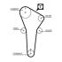 KOMPLET ROZRZĄDU GATES K015421XS MAZDA 1.5 94-98