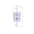FILTR PALIWA MAHLE KL1022 MERCEDES 2.3-2.8 67-