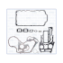 KOMPLET USZCZELEK BLOKU AJUSA 54217100 PERKINS 1104C-E44 04-