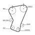PASEK ROZRZĄDU GATES 5065 FIAT 1.3D 82-
