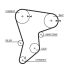 PASEK ROZRZĄDU GATES 5133 TOYOTA 1.5D 87-