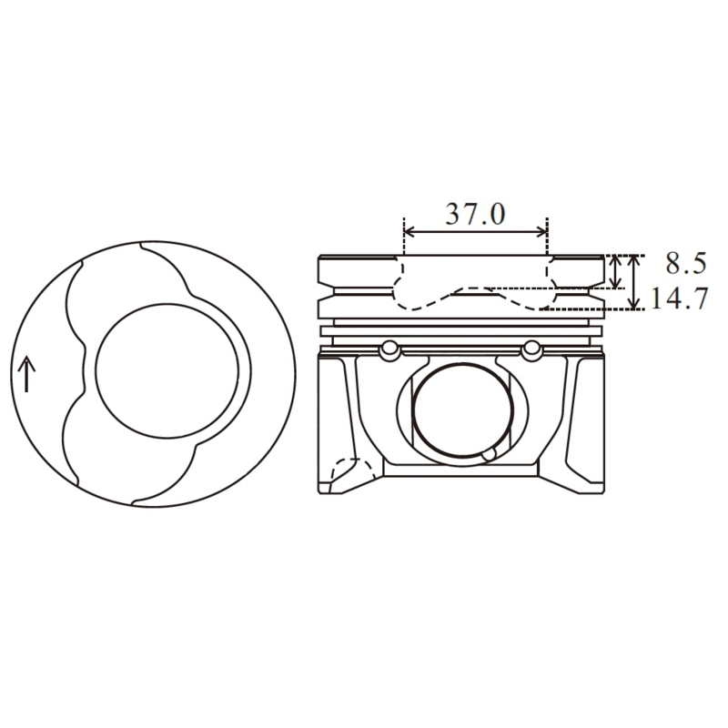 TŁOK MV PARTS P8969<73893> STD PSA 1.4HDI 01-
