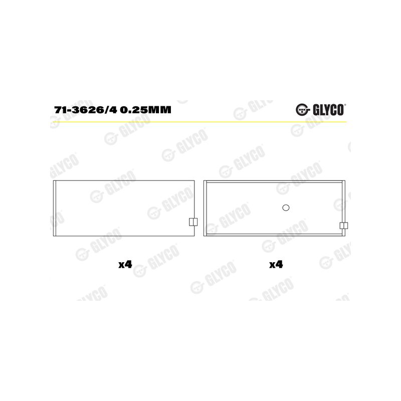 PANEWKI KORBOWODOWE GLYCO 7136264 0.25 DAEWOO 1.6-2.0  85- 