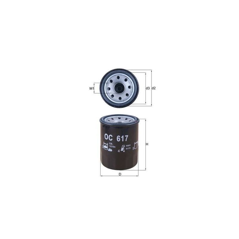 FILTR OLEJU KNEHT OC617<OP558/1> HONDA 1.4-3.0 83-