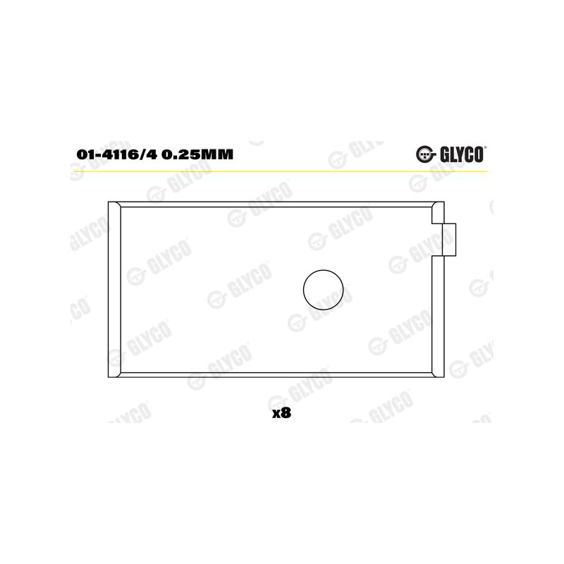 PANEWKI KORBOWODOWE GLYCO 0141164<41015RA> 0.25 FIAT  0.8-1.1 FIRE 