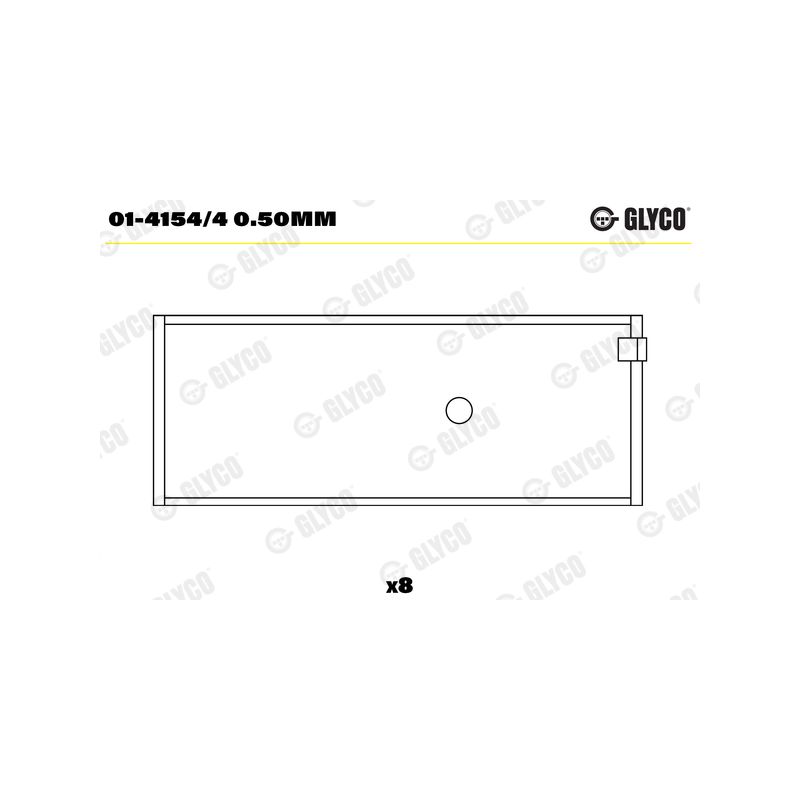 PANEWKI KORBOWODOWE GLYCO 0141544<44275RA> 0.50 FIAT 1.1-1.4  93- 