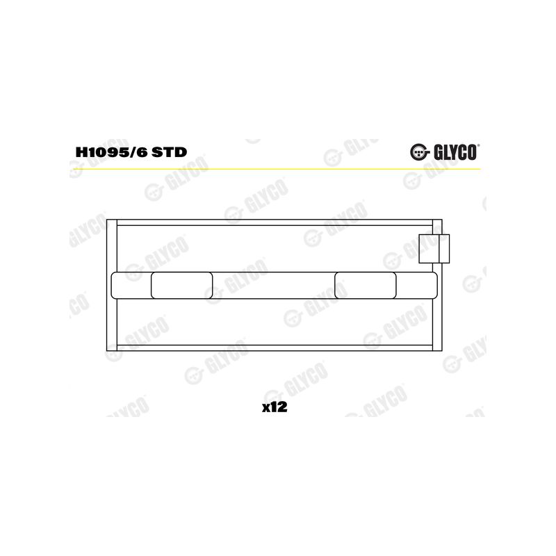 PANEWKI GŁÓWNE GLYCO H10956<7253M> STD FIAT 2.4TD  95- 