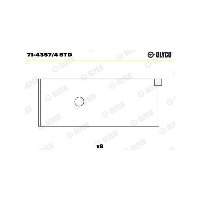 PANEWKI KORBOWODOWE GLYCO 7143574<AEB4760> STD HONDA 1.5  83- 