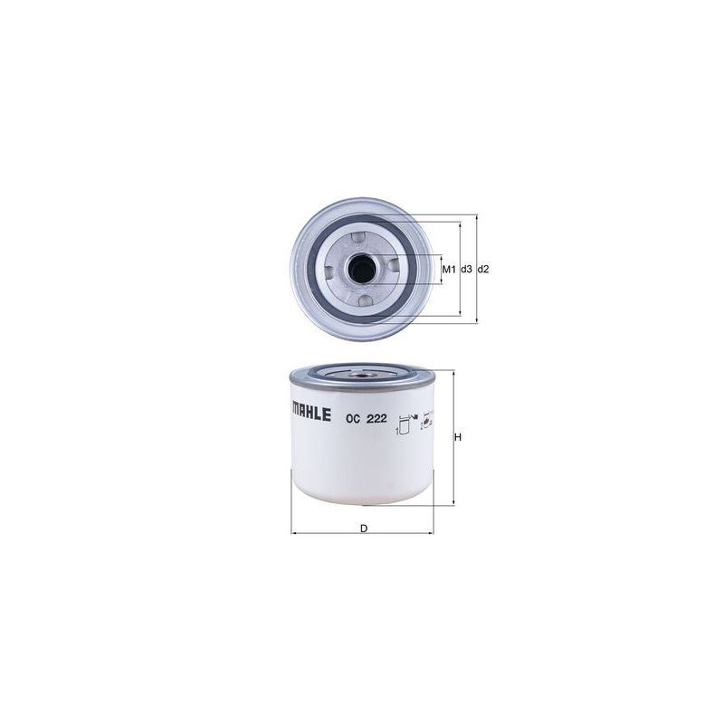 FILTR OLEJU KNEHT OC222<OP645> VOLVO 1.4-2.0 82-