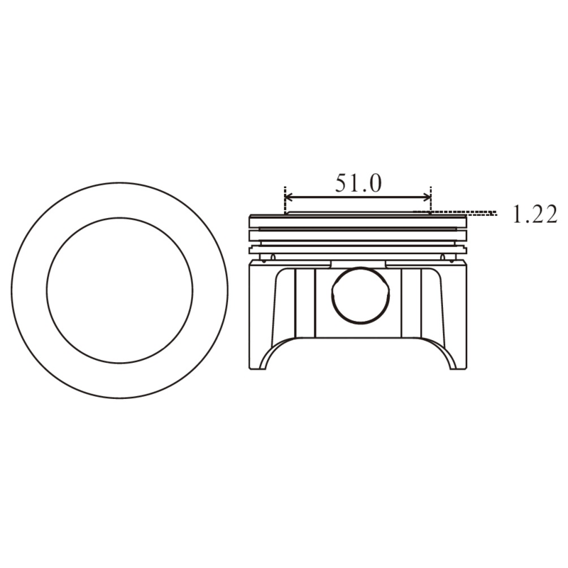 TŁOK MV PARTS P7243<74014> STD FORD 1.4 FOCUS 00-