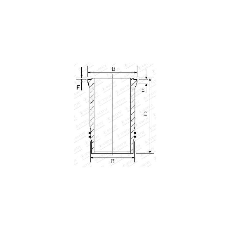 TULEJA CYLINDROWA GOETZE 1445116000 MERCEDES OM421 64-