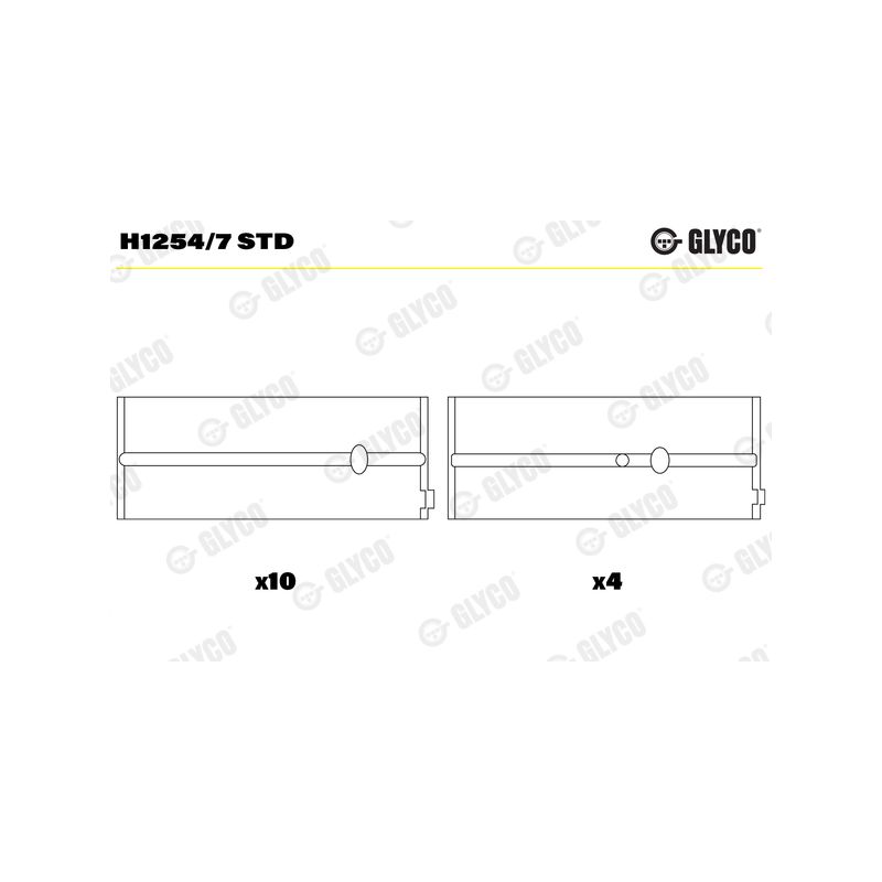 PANEWKI GŁÓWNE GLYCO H12547 STD DAF DHT825  68- 