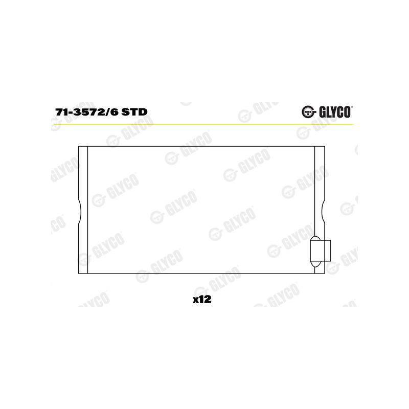 PANEWKI KORBOWODOWE GLYCO 7135726 STD MERCEDES OM366  64- 