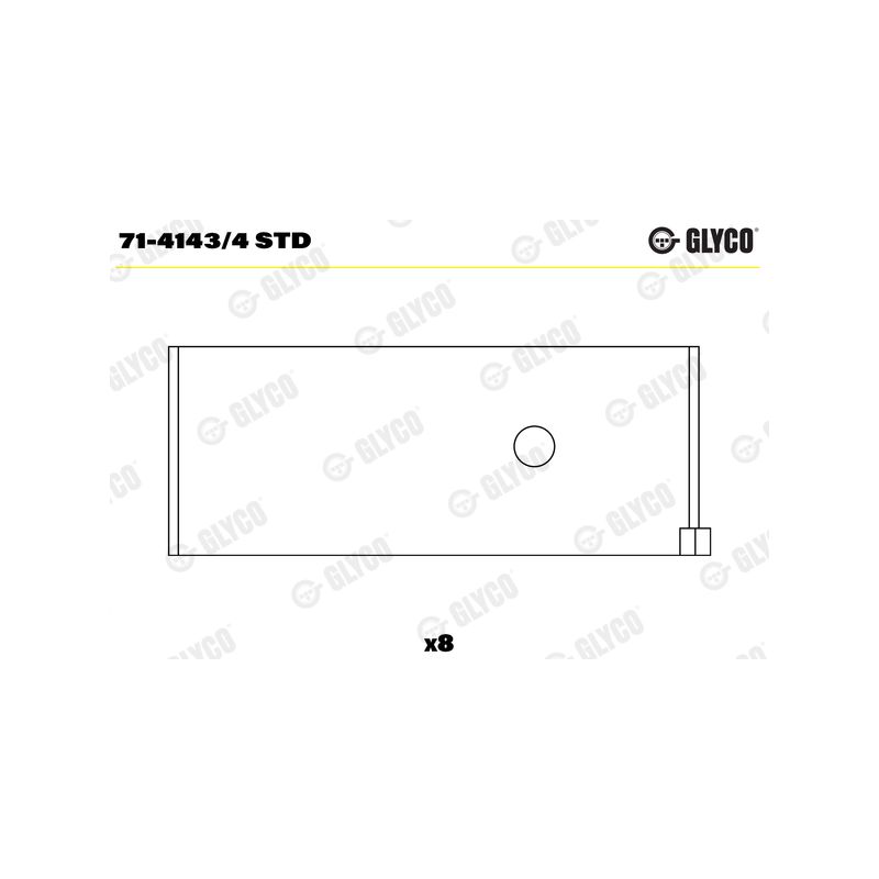 PANEWKI KORBOWODOWE GLYCO 7141434<AEB4543> STD MITSUBISHI 0.7-2.3  83-92 