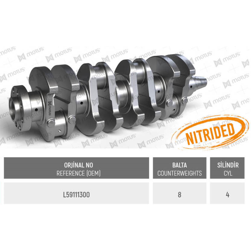 WAŁ KORBOWY MV PARTS D3530 MAZDA 2.0TD 05-10