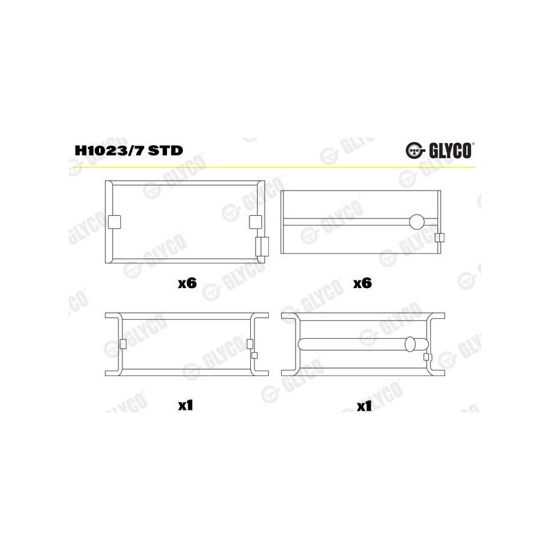 PANEWKI GŁÓWNE GLYCO H10237 STD IVECO F3BE0681  00- 