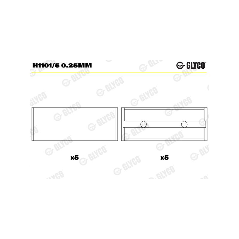 PANEWKI GŁÓWNE GLYCO H11015<7330M> 0.25 RENAULT 1.9D-2.0  93- 