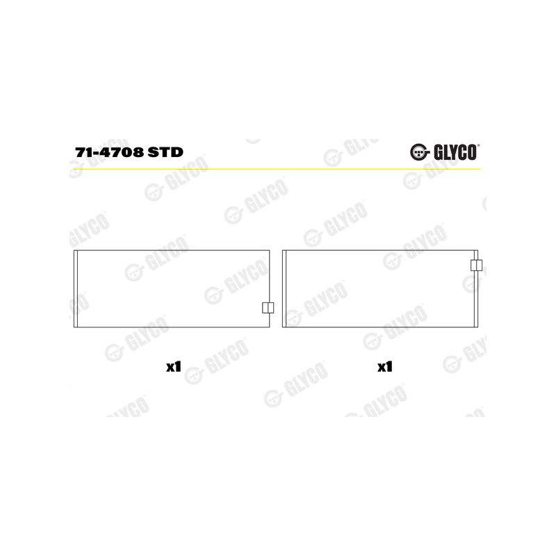 PANEWKI KORBOWODOWE GLYCO 714708 STD CUMMINS 4BT/6BT  96- 
