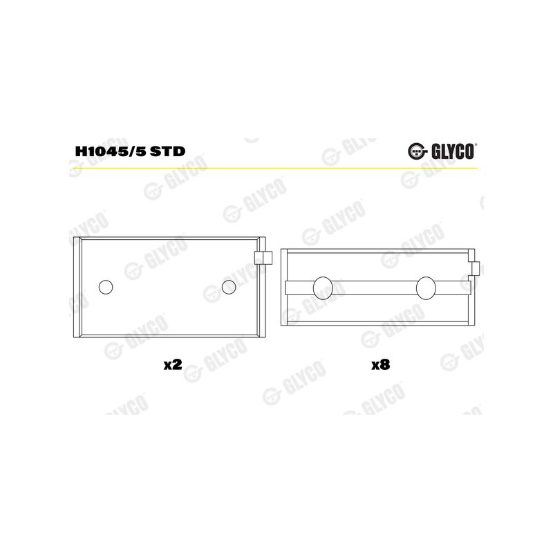 PANEWKI GŁÓWNE GLYCO H10455 STD LADA 1.1-1.6  70- 