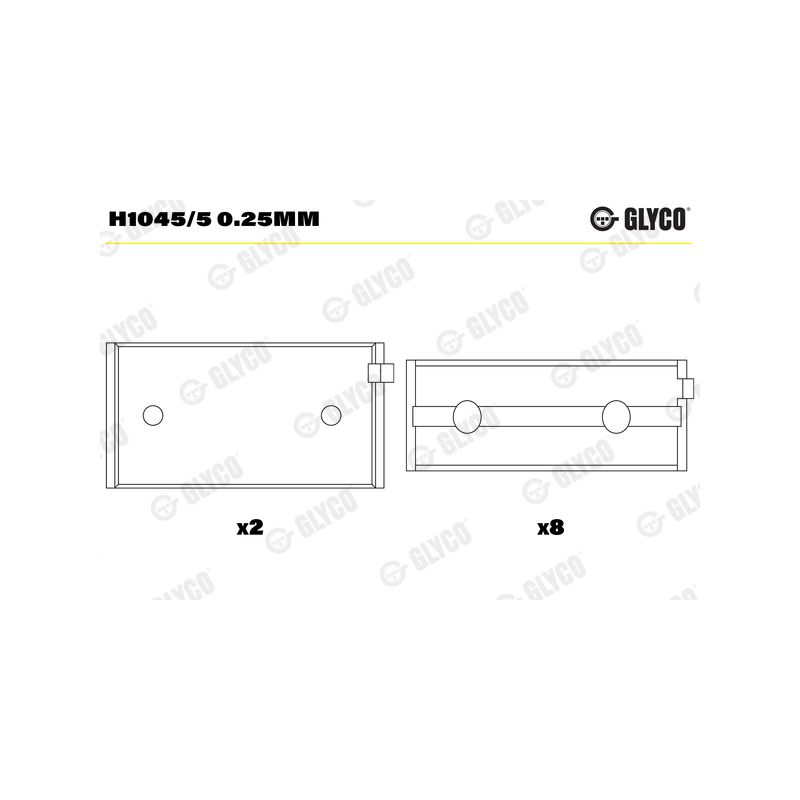 PANEWKI GŁÓWNE GLYCO H10455 0.25 LADA 1.1-1.6  70- 