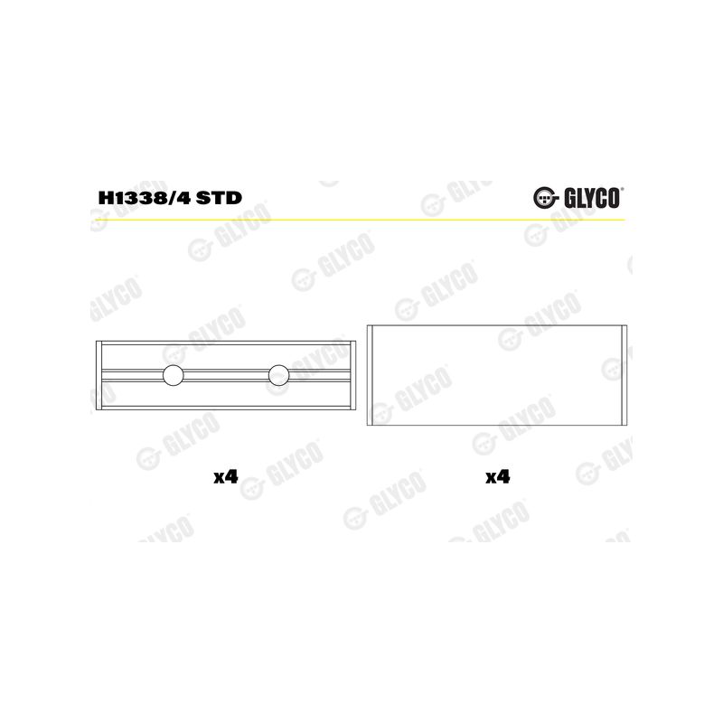 PANEWKI GŁÓWNE GLYCO H13384 STD TOYOTA 1.0  05- 