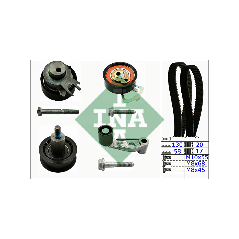 KOMPLET ROZRZĄDU INA 530008910 VW 1.6 97-06