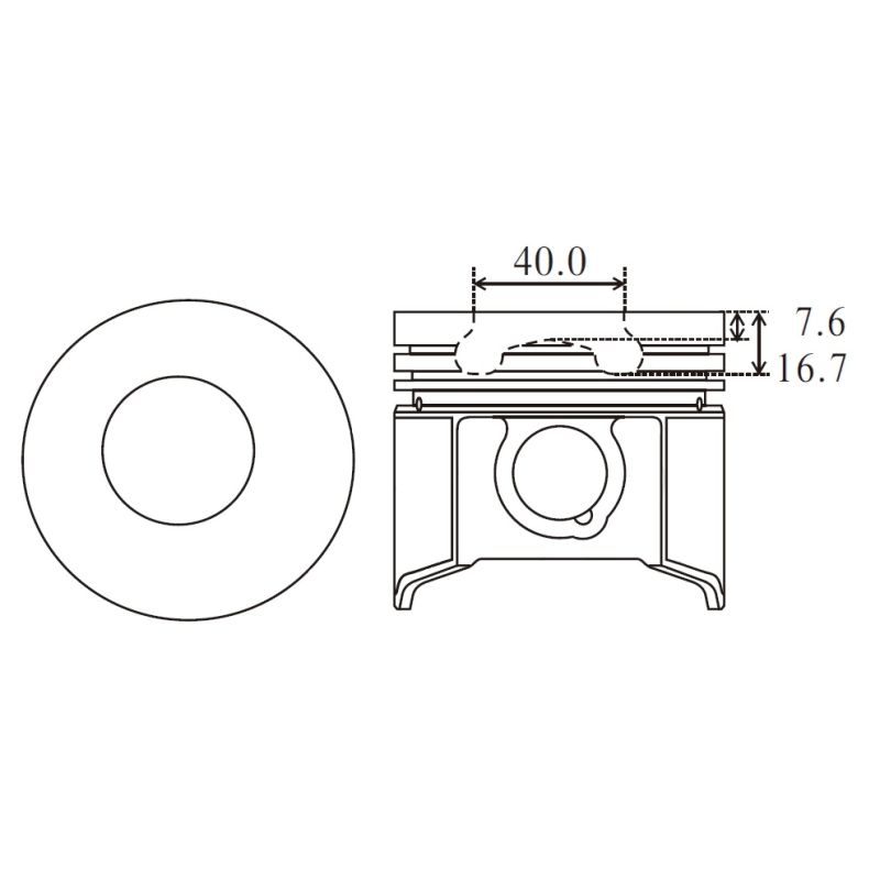 TŁOK MV PARTS P7485 STD KUBOTA V2403 02-