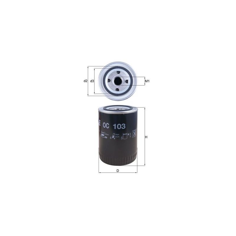 FILTR OLEJU KNEHT OC103 JOHN DEERE 4045