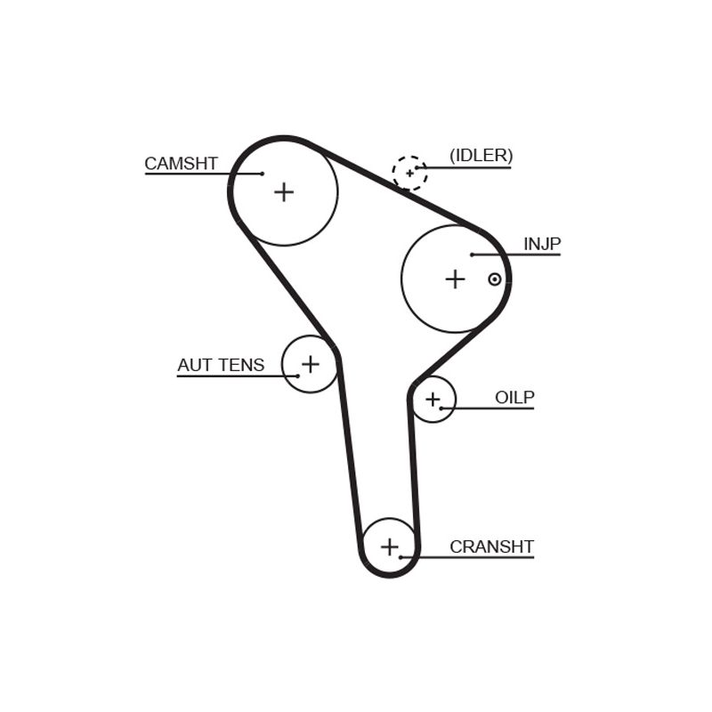 KOMPLET ROZRZĄDU GATES K015564XS VW 1.9D 94-