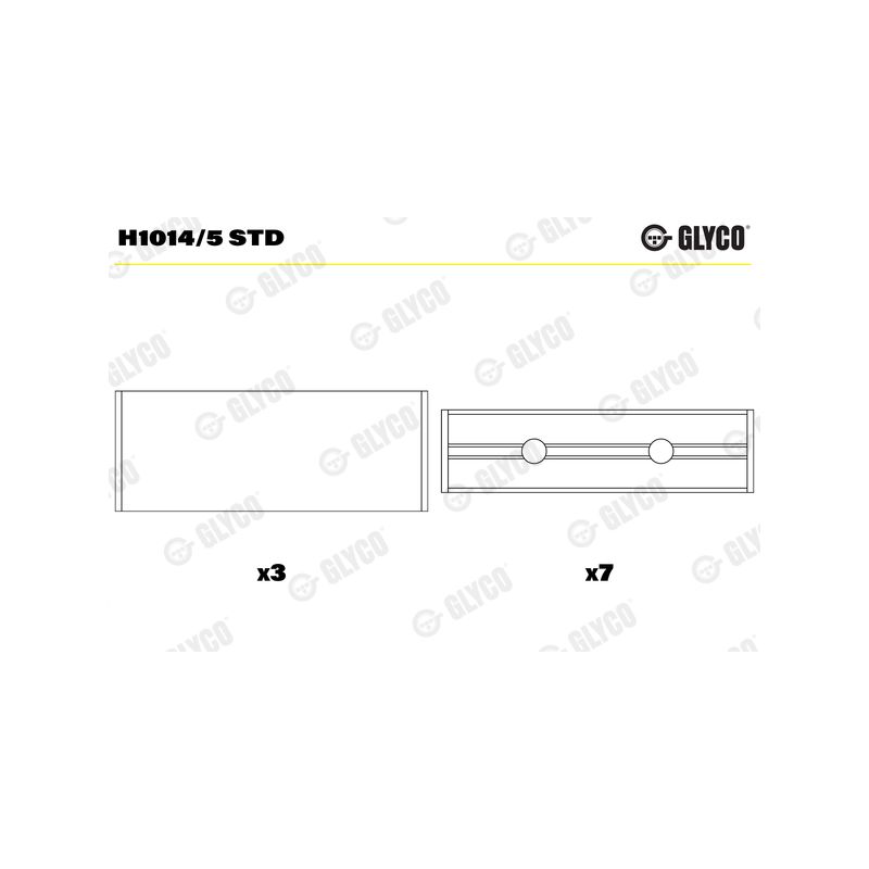 PANEWKI GŁÓWNE GLYCO H10145 STD RENAULT 1.6  95- 