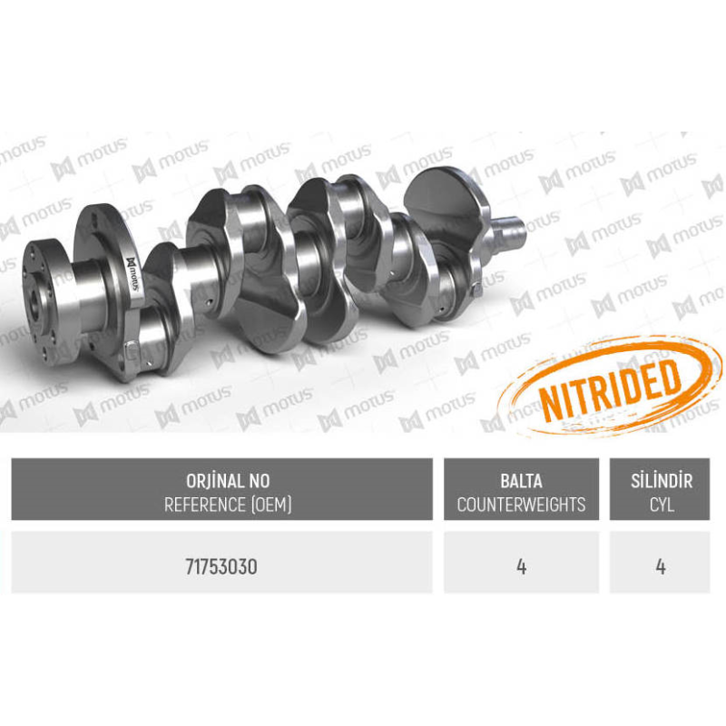 WAŁ KORBOWY MV PARTS D3592 FIAT 1.6JTD 07-