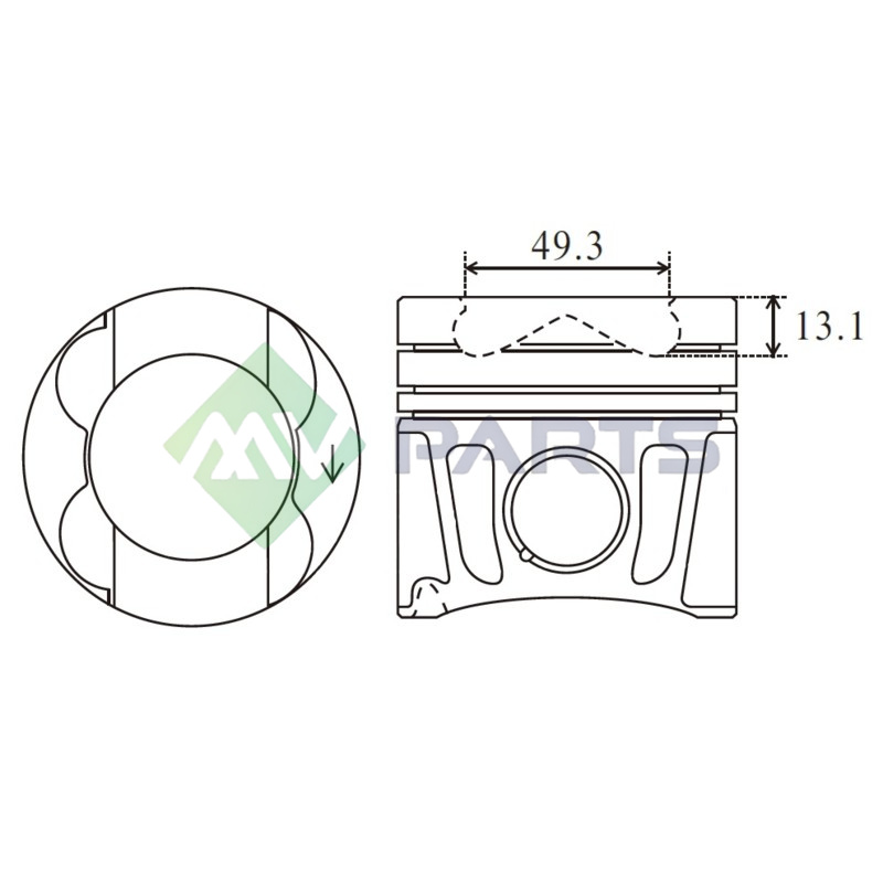 TŁOK MV PARTS P5079A STD MERCEDES 16V 2.1CDI 08-