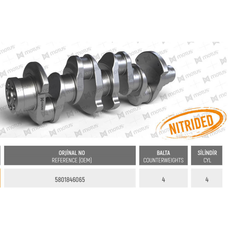 WAŁ KORBOWY MV PARTS D35041 FIAT 2.3JTD 