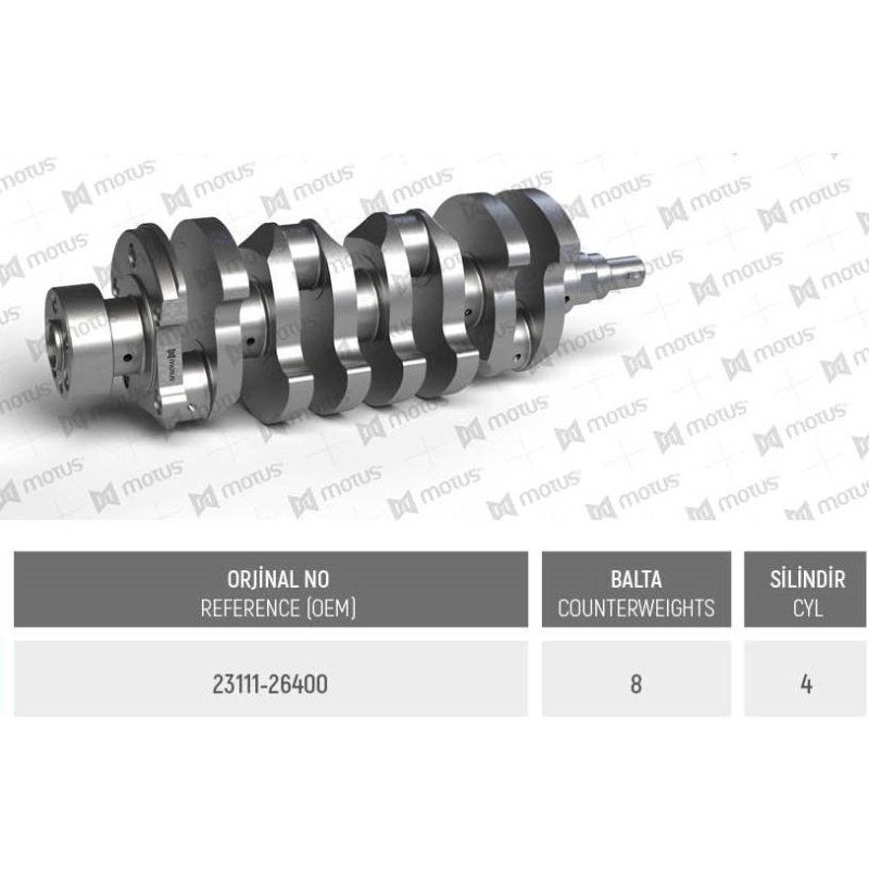 WAŁ KORBOWY MV PARTS D35036 HYUNDAI 1.4 05-