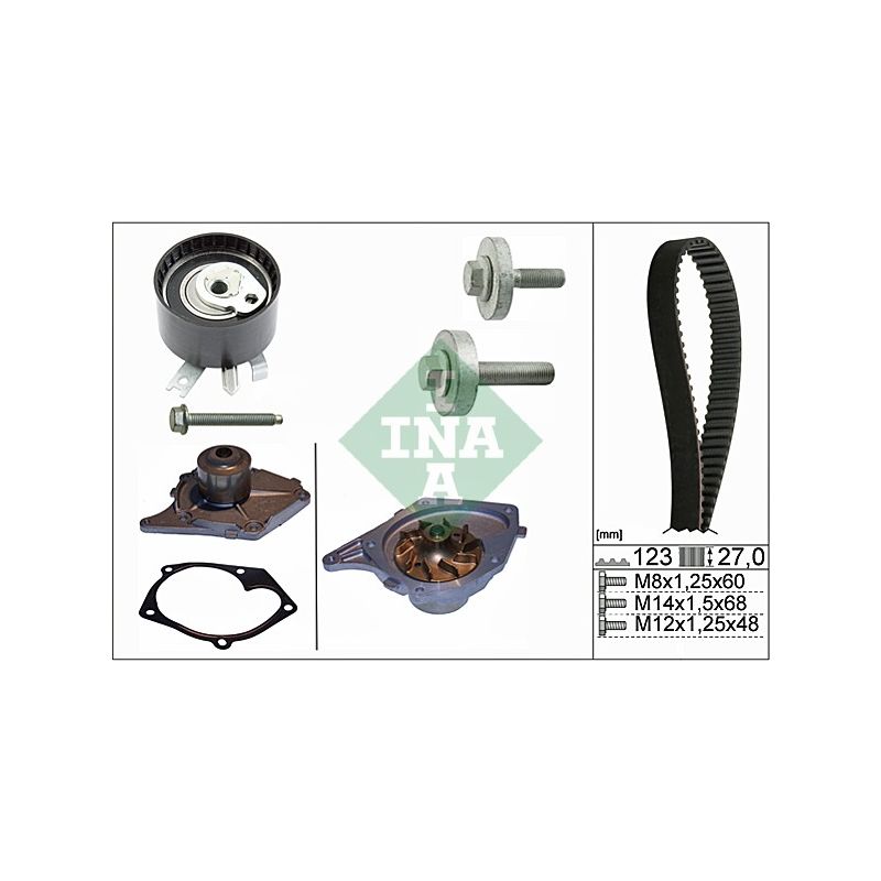 KOMPLET ROZRZĄDU INA 530019730 RENAULT 1.5DCi 01-