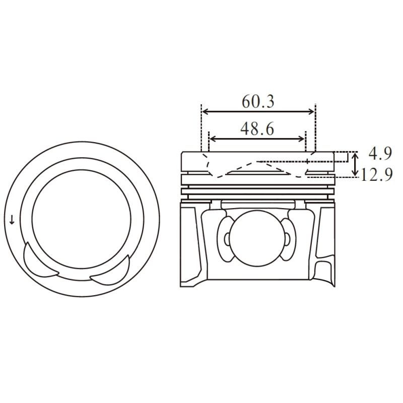 TŁOK MV PARTS P5196A STD HYUNDAI 1.7CRDI 15-