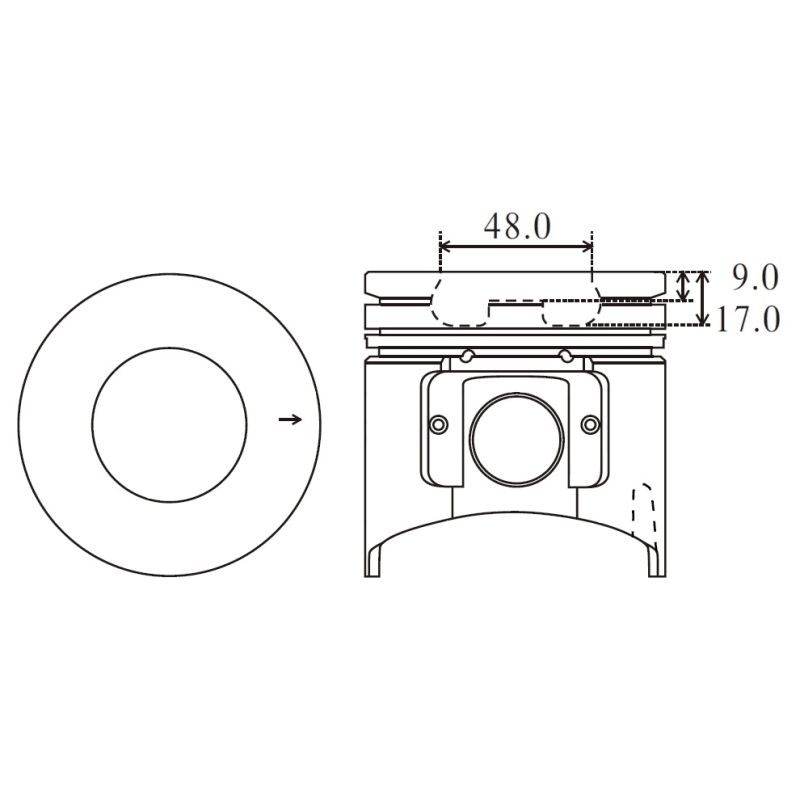 TŁOK MV PARTS P5208A STD YANMAR 4TNV94