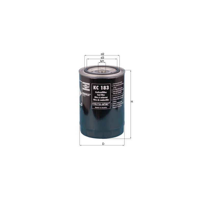 FILTR PALIWA KNEHT KC183 ILTR.PL RVI MIDR04