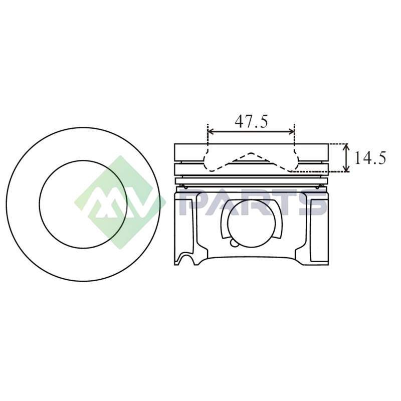 TŁOK MV PARTS P5227A STD BMW 1.5-2.0D 15-