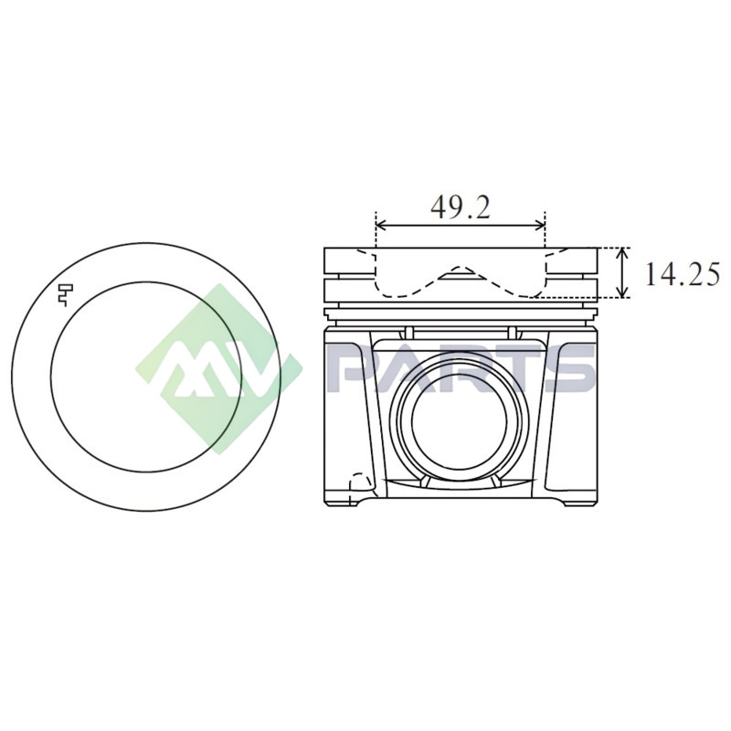 TŁOK MV PARTS P5234A STD FIAT 16V  2.3JTD 11-