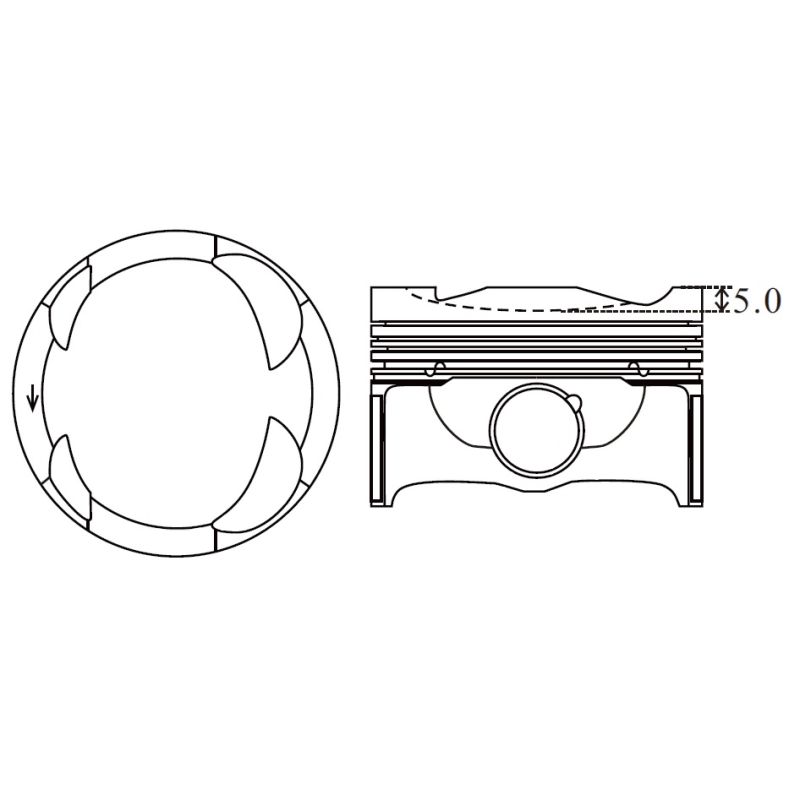 TŁOK MV PARTS P5245A STD VW 1.5TSI 17-