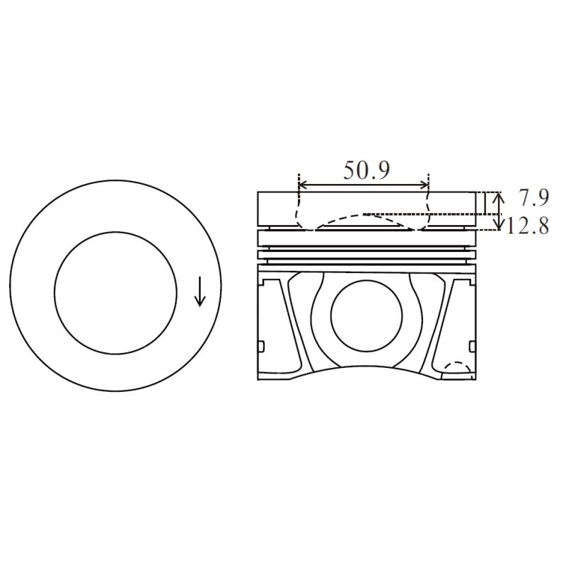 TŁOK MV PARTS P5250A STD VW 2.0TDI 12-