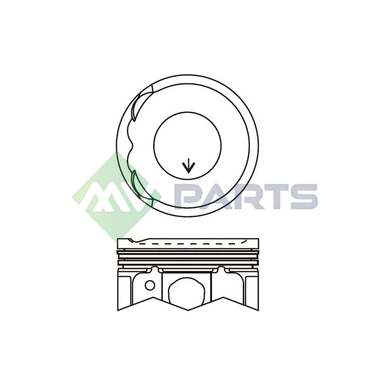TŁOK MV PARTS P5319A STD NISSAN 1.4 05-