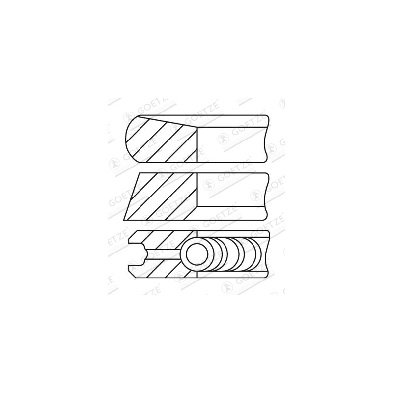 PIERŚCIENIE TŁOKOWE GOETZE 0843520010 STD RENAULT 2hk/1.75/2 2.3DCI