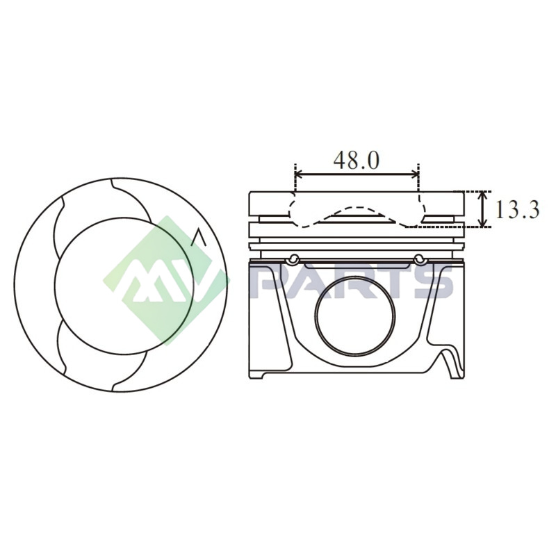 TŁOK MV PARTS P7642A STD RENAULT 1.9DTI F9Q 08-