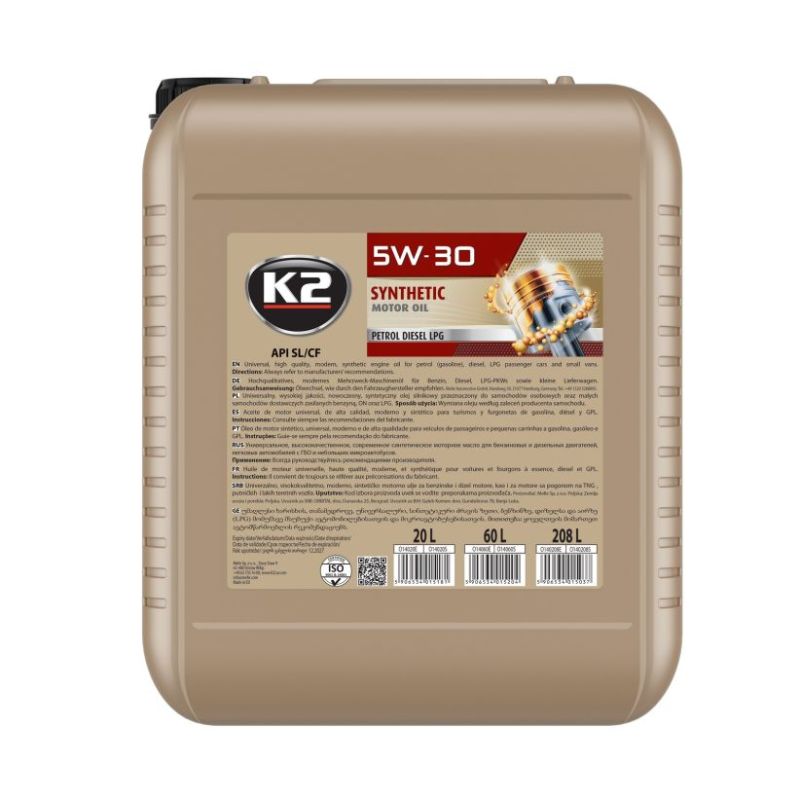 OLEJ SILNIKOWY K2 TEXAR 5W-30 XL 20L K2 O14020E
