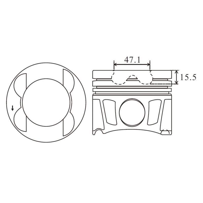 TŁOK MV PARTS P7993A STD MERCEDES CYL3  3.0D 