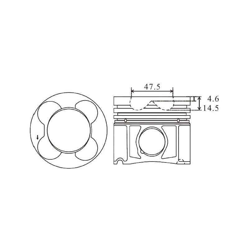 TŁOK MV PARTS P7260A STD BMW 2.0-3.0D 05-